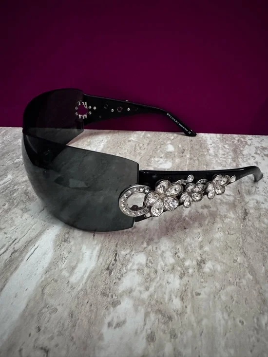 Bvlgari Vintage Crystal Shield Sunglasses - Picture 5 of 8